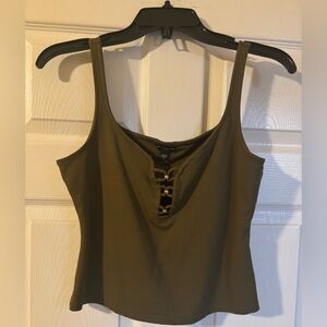 Guess Olive Lace-Up Camisole
